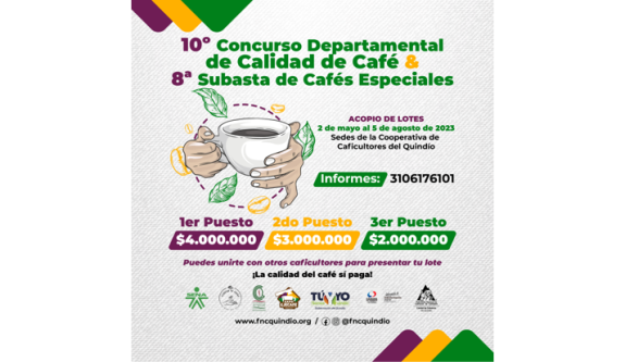 Comité de Cafeteros del Quindío, estará presente en Expo Eje Café 2023